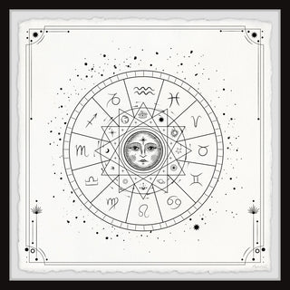 "Horoscope Circle" Framed Painting Print, 18x18