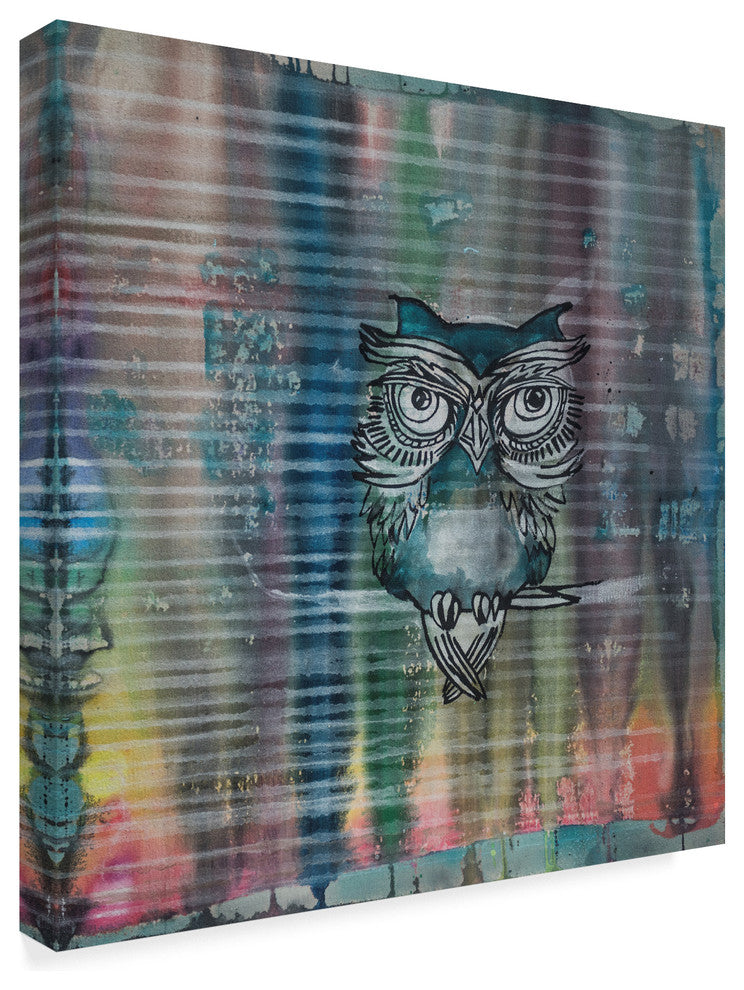 "Owl In The Matrix Of Aura" by Zwart, Canvas Art
