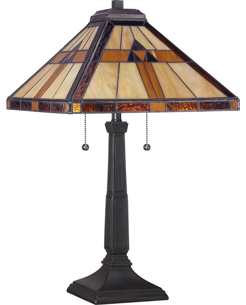 Quoizel TF1427T Two Light Table Lamp Bryant Vintage Bronze