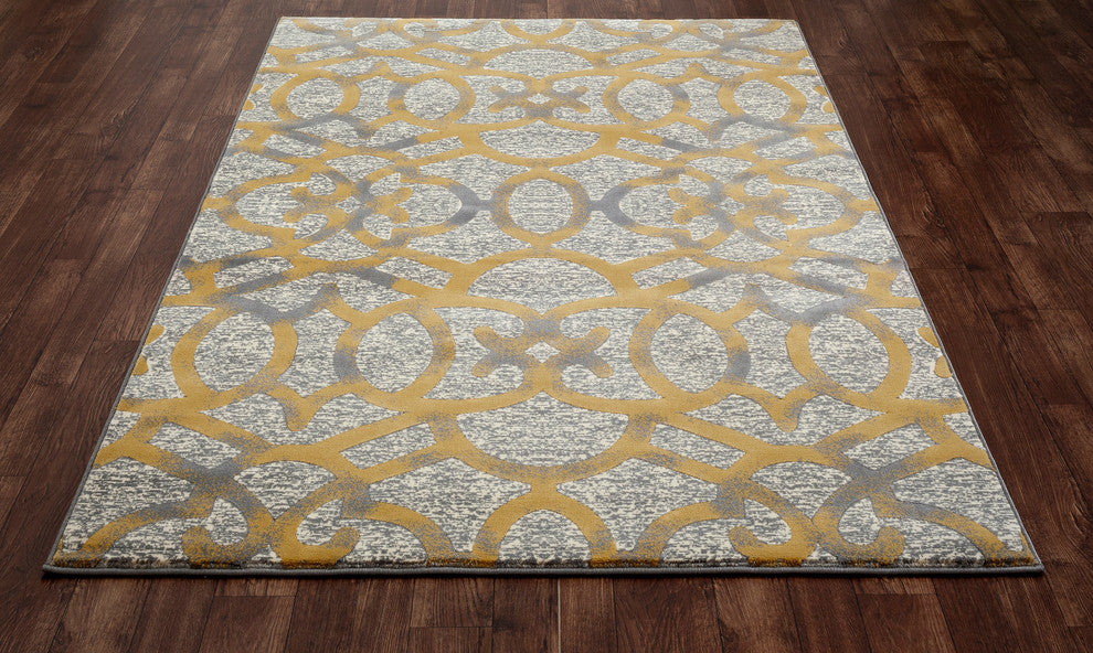 Bastille Trellis Yellow 3'11"x5'11" Area Rug