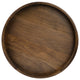 Round Black Walnut Solid Wood Tray Ottoman Tray, 24inch