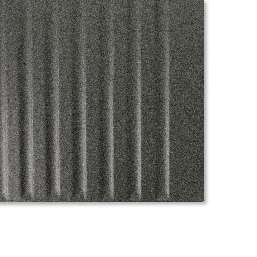 Kings Loft Black Fluted Ceramic Wall Tile