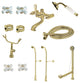 CCK5172PX Freestanding Clawfoot Tub Faucet Combo, Polished Brass