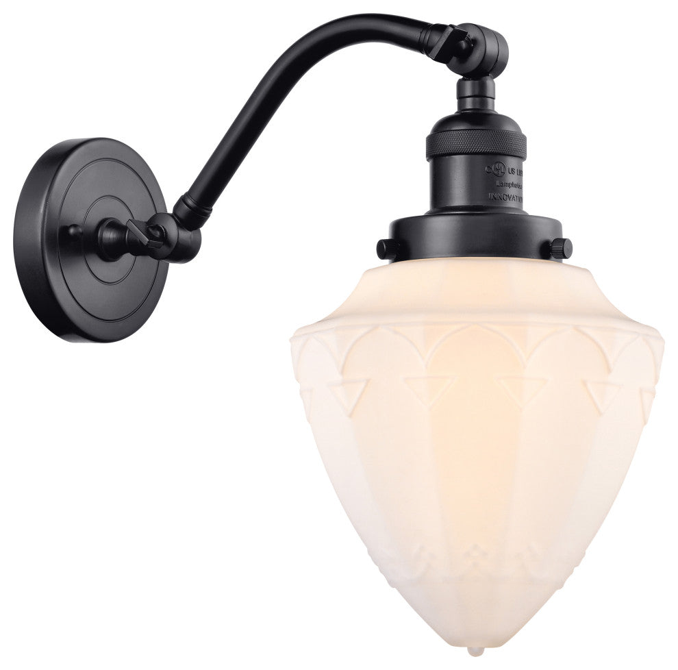 Innovations 515-1W-BK-G661-7 1-Light Sconce, Matte Black