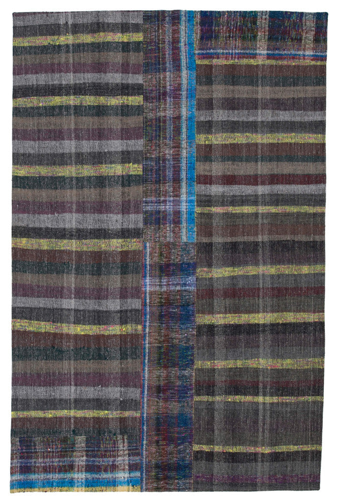 Rug N Carpet - Handmade Anatolian 6' 5'' x 9' 10'' Vintage Patchwork Kilim Rug