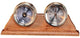 Brass Quartz Clock and Barometer Weather Station