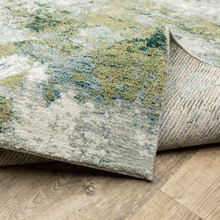 Elements Illusion Blue/Green Area Rug, 2'6"x12'