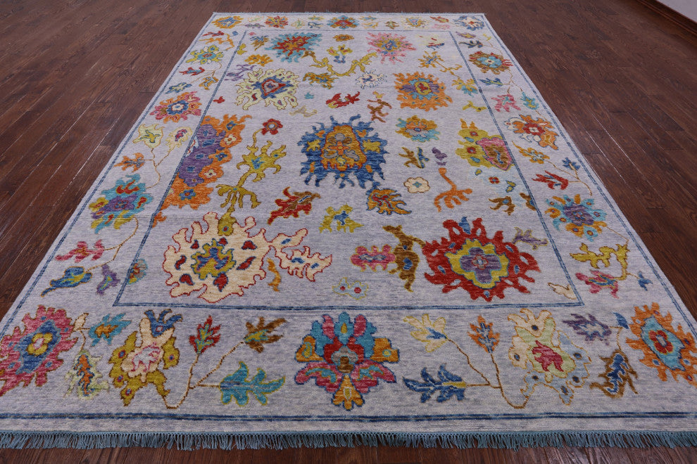 8' 9" X 12' 0" Turkish Oushak Handmade Wool Rug - Q14817