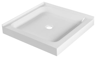 Fine Fixtures Double Threshold Acrylic Shower Base, 30 X 30, Universal