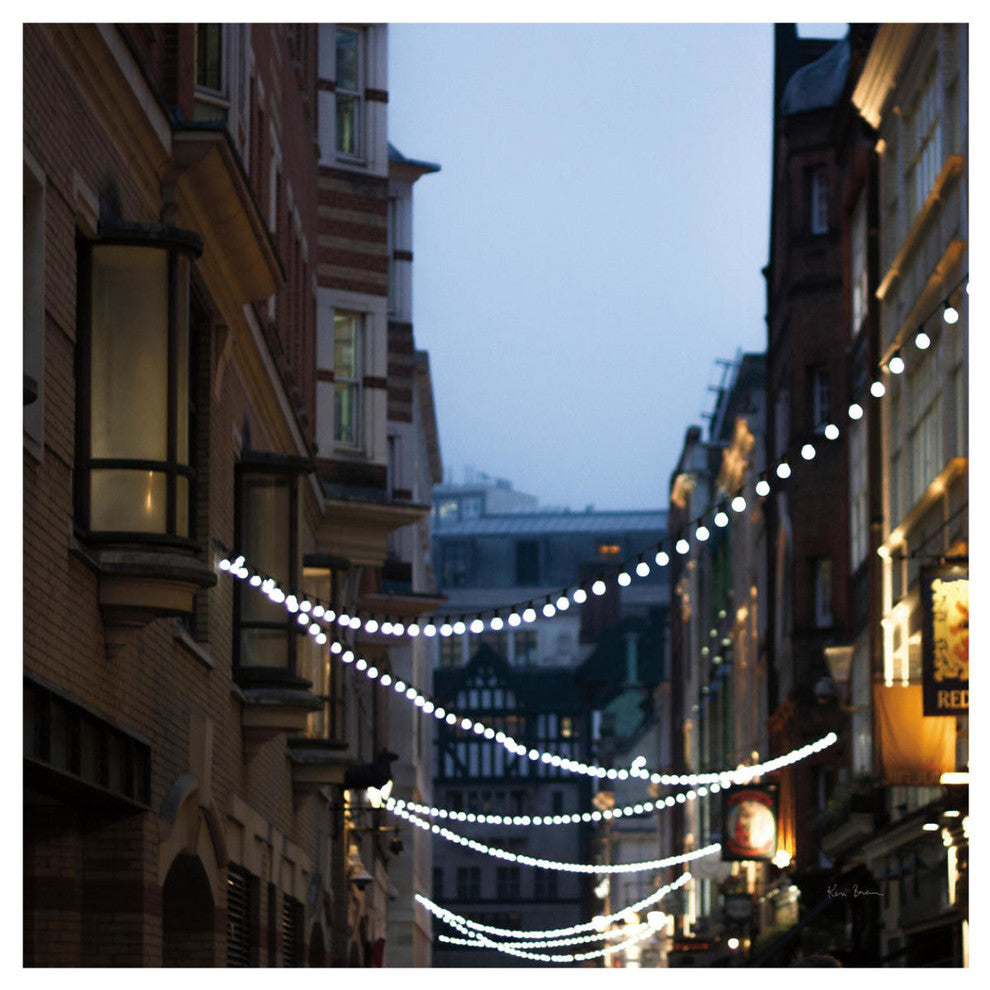 "Lights in Soho" Digital Paper Print by Keri Bevan, 42"x42"