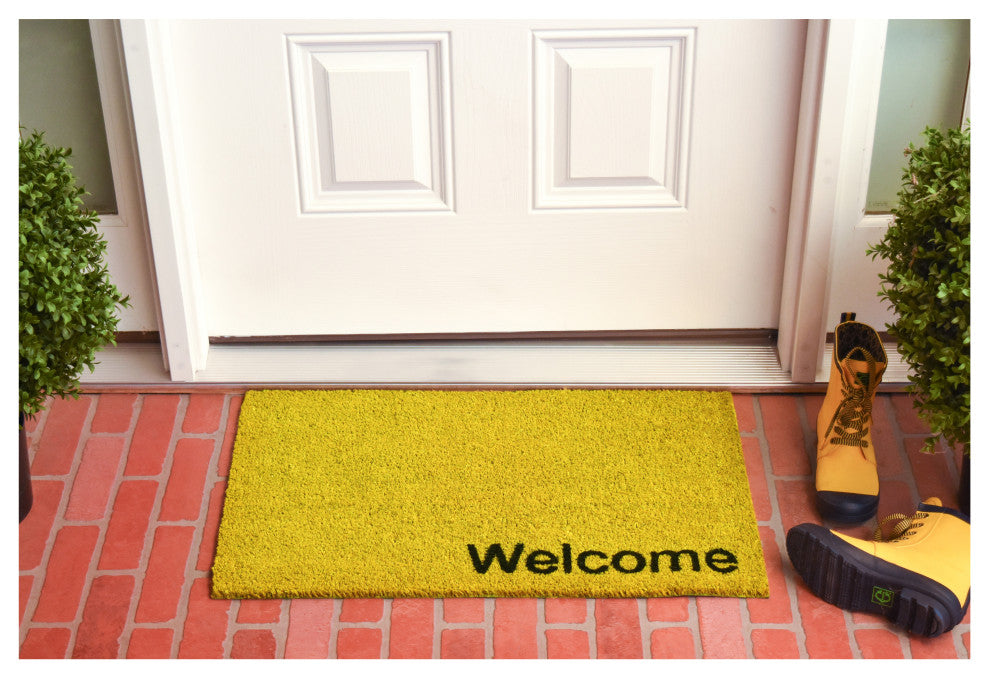 Calloway Mills Collins Yellow Pastel Welcome Doormat, 24x36