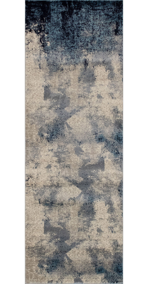 Noori Rug Lagoon Alice Gray/Blue Rug, 3'0"x11'10"