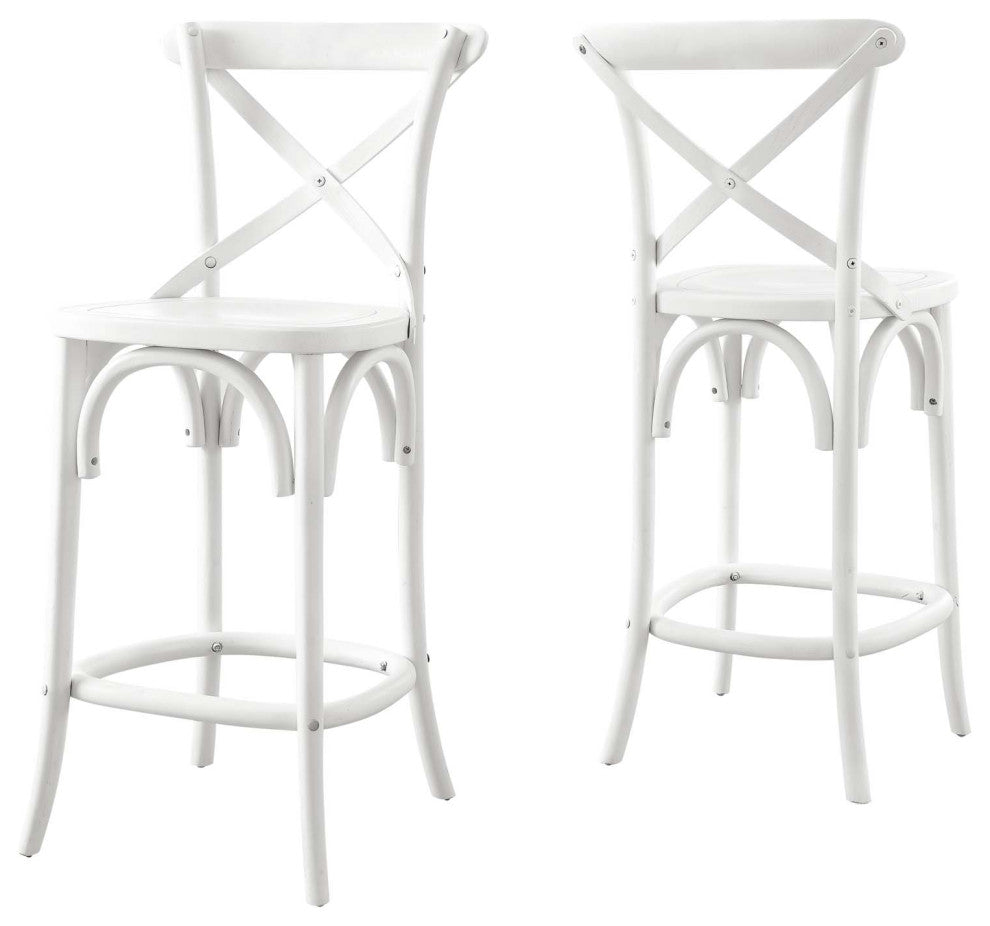 Gear Counter Stool, White