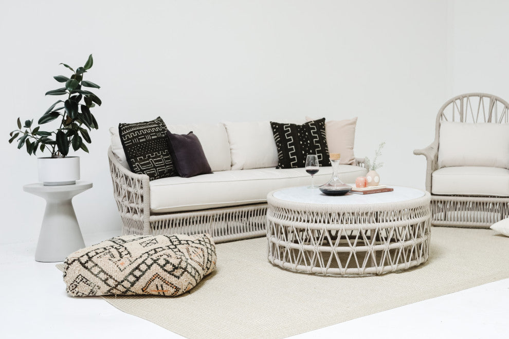 Dana Rope Spectrum Carbon Self Welt Outdoor Sofa