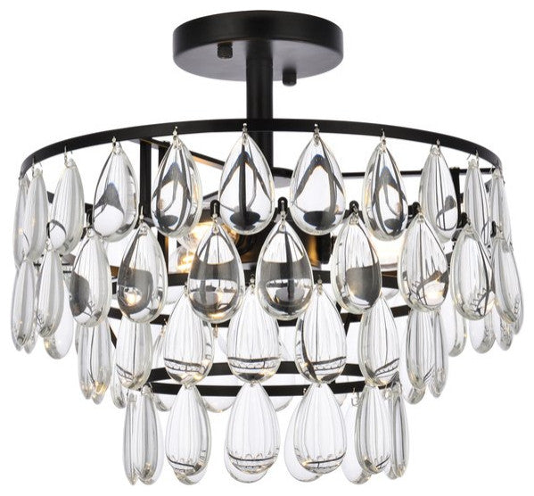 Murphy 14" Flush Mount, Black