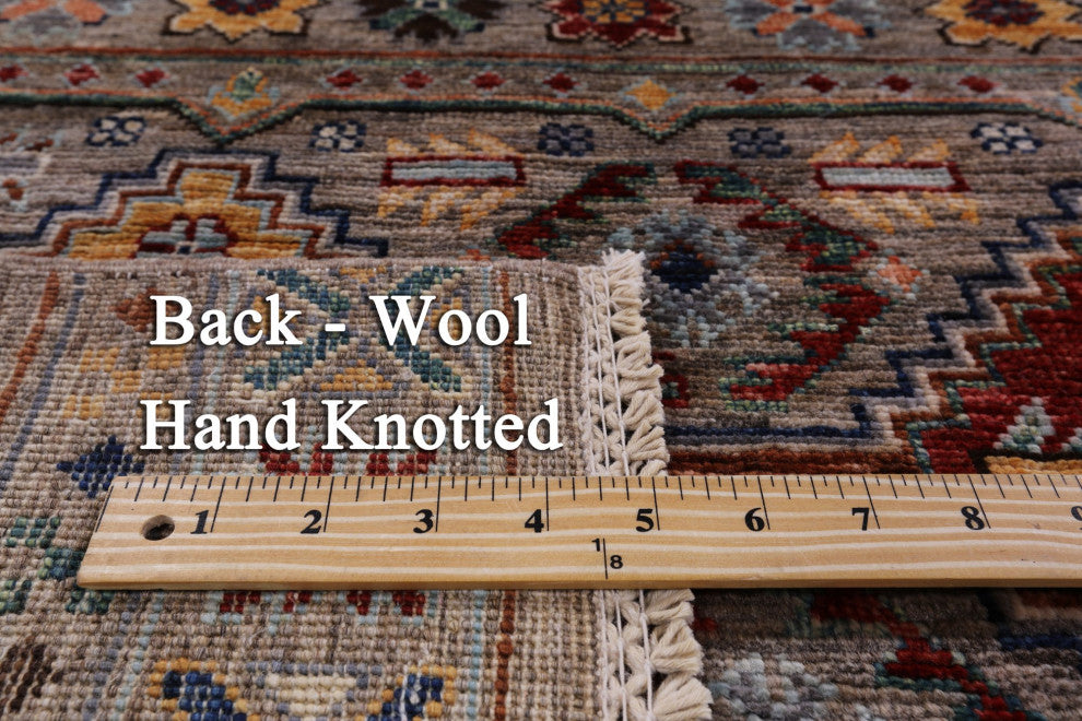 6' 8" X 9' 10" Handmade Tribal Khorjin Wool Rug Q7604