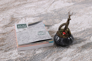 High-Low Silas Gray/Brown Rug, Gray, 7'9"x10'