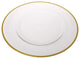 Classic Touch Clear Chargers With Gold Trim, Set of 4