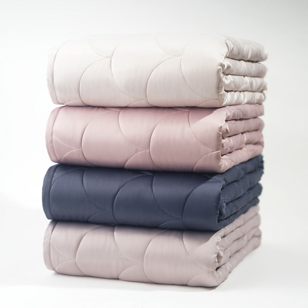 Nikki Chu Brushed Velvet Down Alternative Blanket, Pewter, Twin