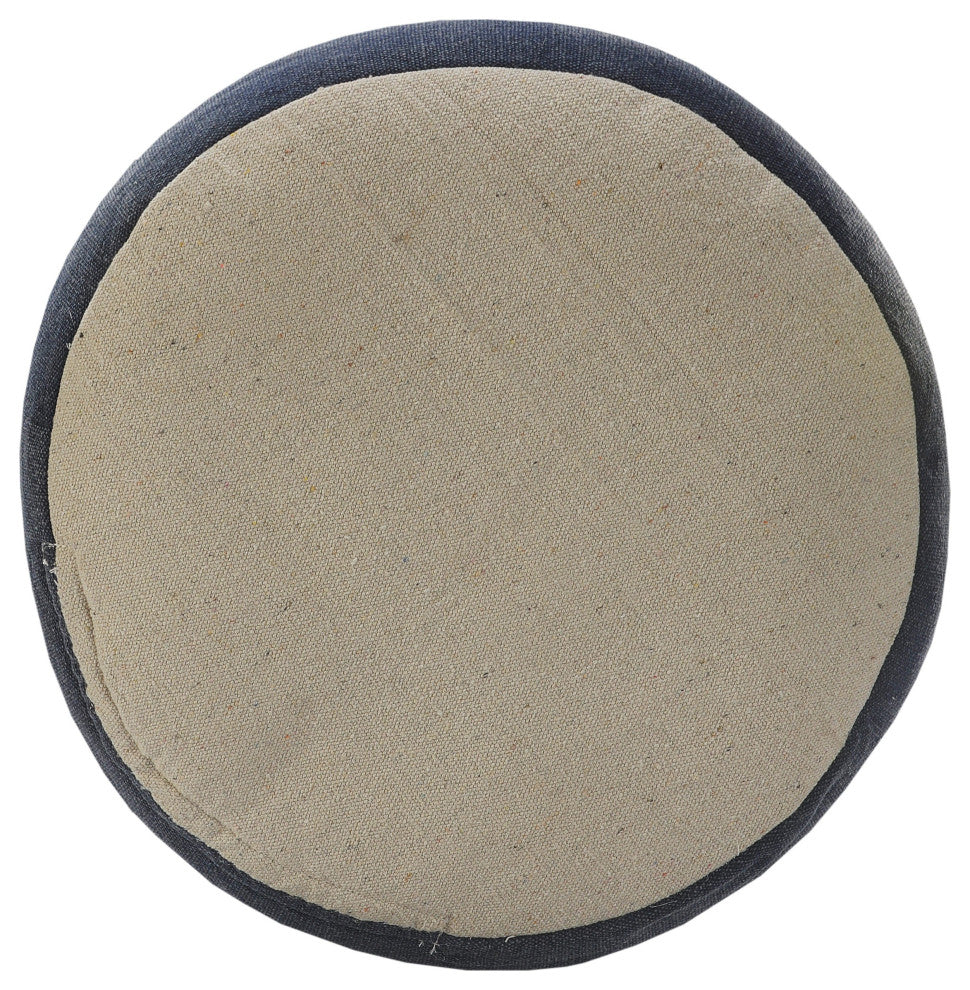 Handcrafted Embroidered Border Pouf