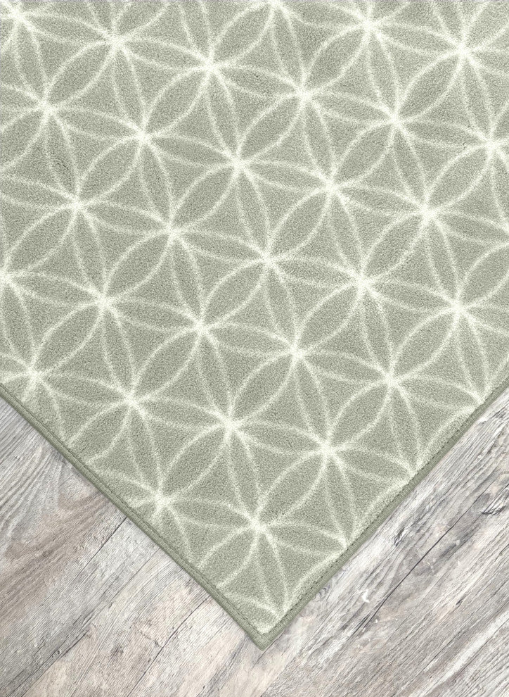 EYELET Soft Tactesse Nylon Area Rug with Anti-Stain Protection, Aquatic, Xxl: 12'x18'