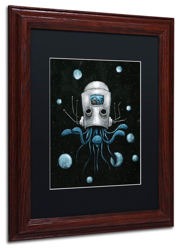 ''Visions I'' Matted Framed Art, Wood Frame, Black Matte, 14x11