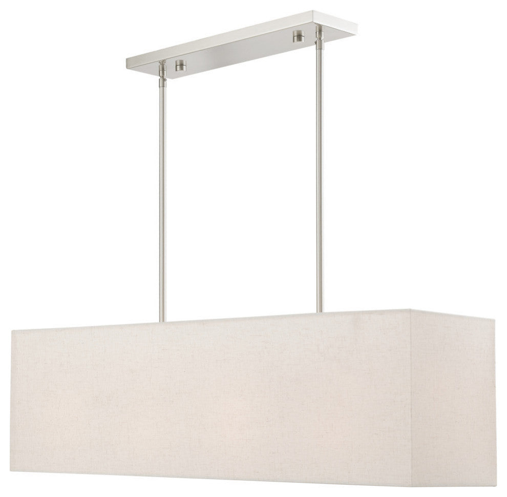 Summit 4 Light Brushed Nickel Linear Chandelier