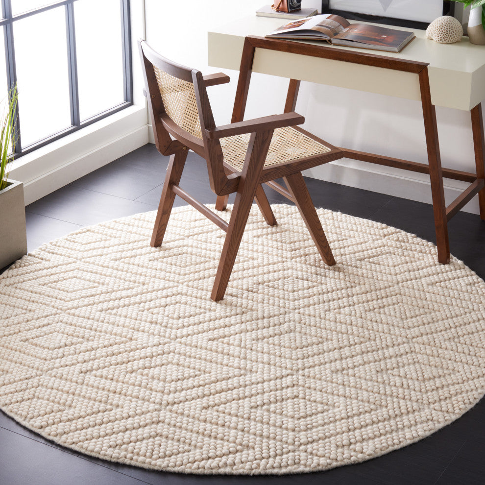 Safavieh Couture Natura Collection NAT623 Rug, Ivory, 6'x6' Round