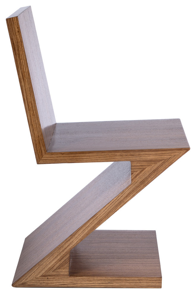 Zig Zag Accent Chair, Pine