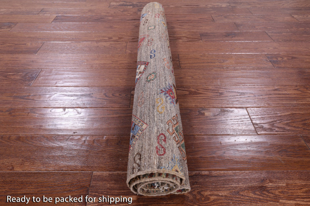 Khorjin Super Kazak Handmade Wool Rug 3' 7" X 5' 2" Q10031