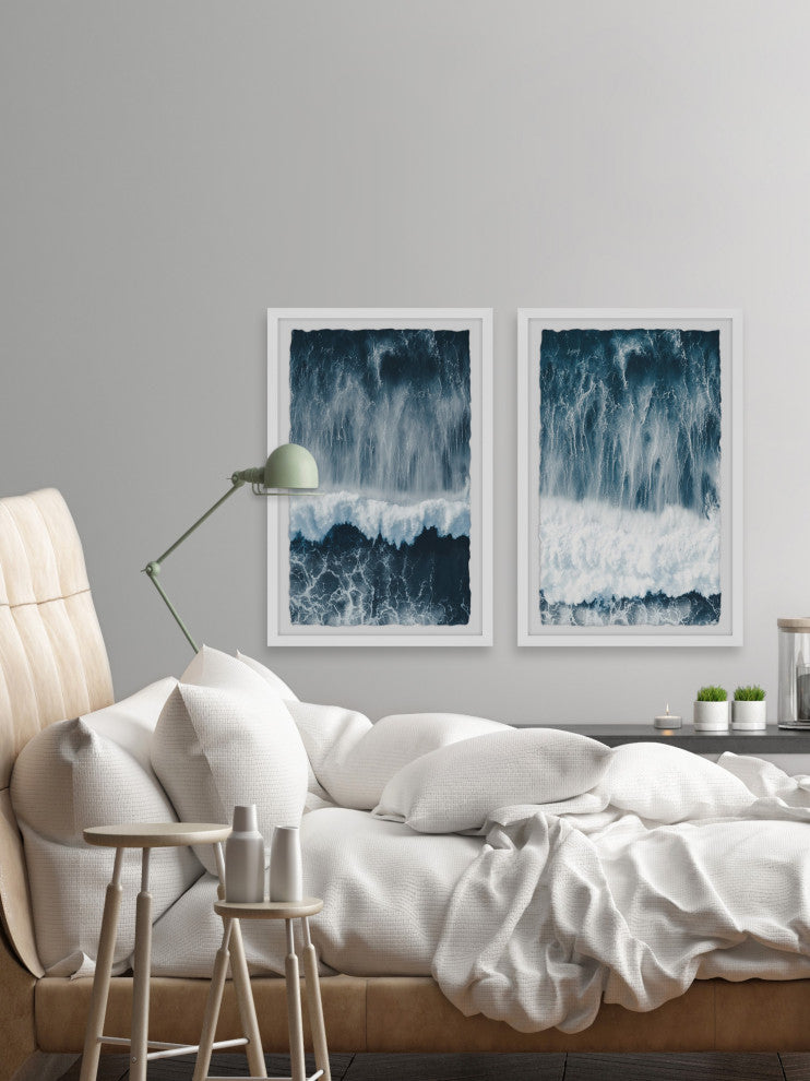 Raging Waves Diptych, 2-Piece Set, 8x12
