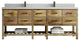 Parker Mango 84" Double Sink Bath Vanity in Natural  2" Carrara Quartz
