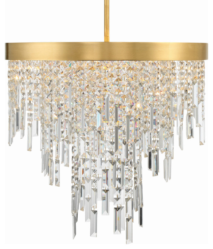 Crystorama Lighting Group WIN-216-CL-MWP Winfield 6 Light 24"W - Antique Gold