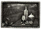 Vineyard View Backsplash Mural, Pewter