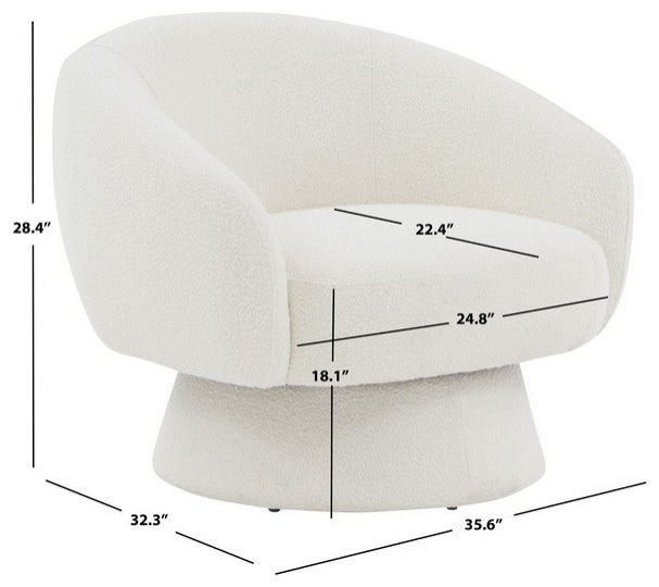 Safavieh Couture Petryna Boucle Accent Chair Ivory