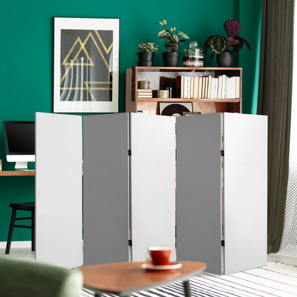 4'' Tall Do It Yourself Canvas Room Divider, 5 Panel