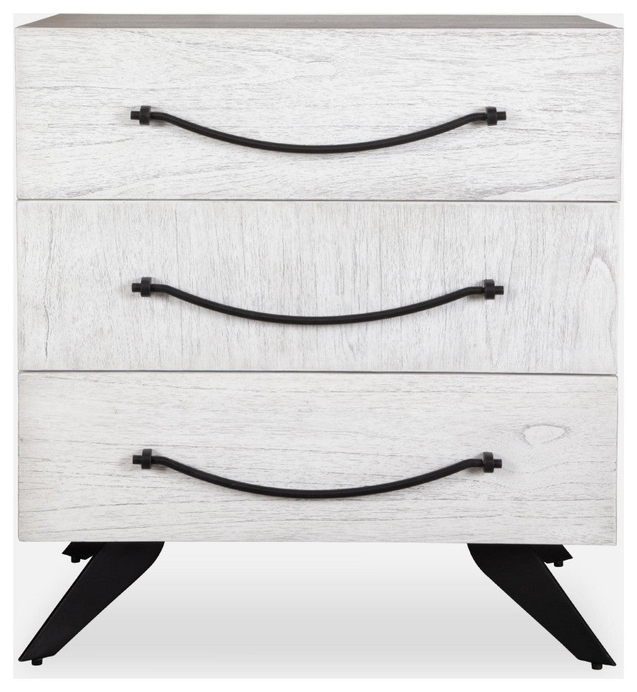 Uttermost 50013 Vivi 32"W 3 Drawer Wood Cabinet - Black / Gray