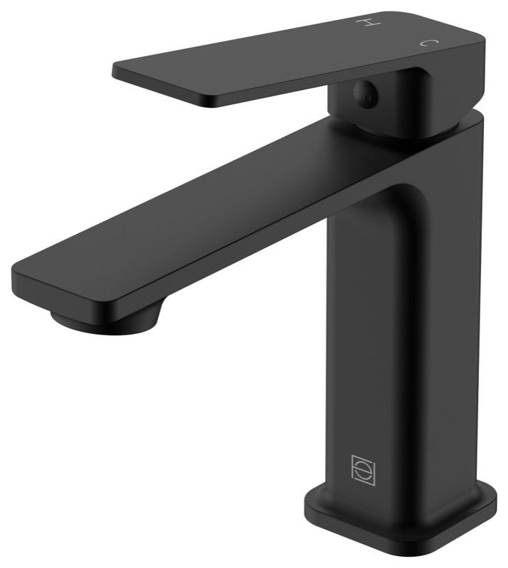 Elegant Lighting FAV-1004 Lena 1.5 GPM 1 Hole Bathroom Faucet - Matte Black