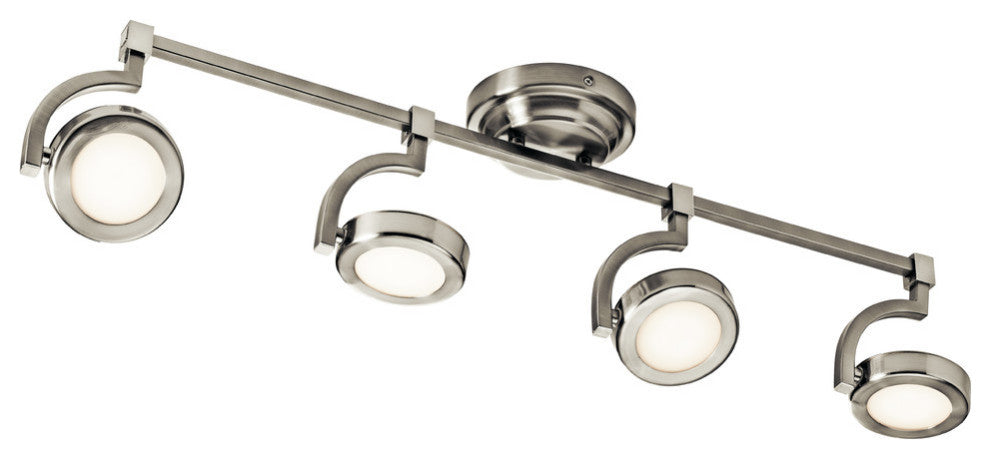 Andlos LED 4-Light Rail, Brushed Nickel
