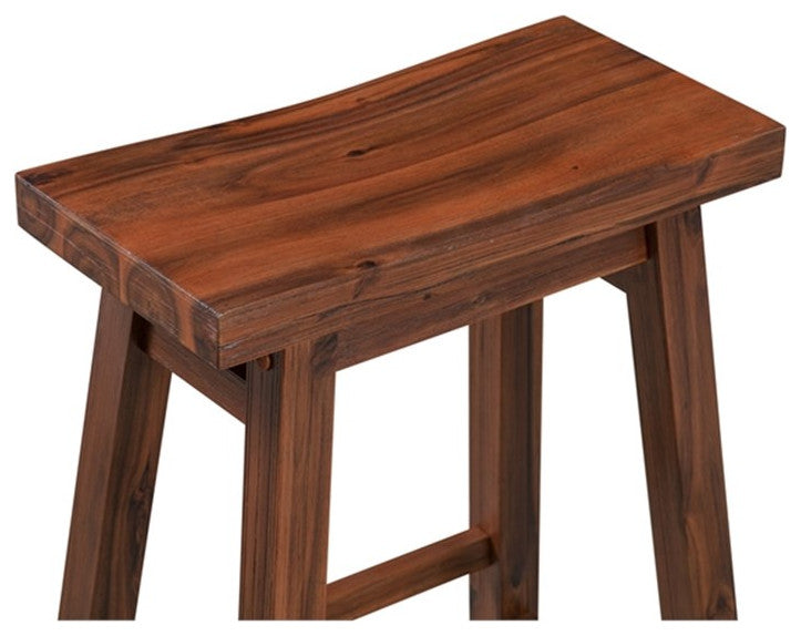 Boraam Sonoma Saddle Counter Height Stool Chestnut Wire-Brush Set of 2