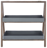 Safavieh Danser Patio Shelf, Dark Walnut/Grey