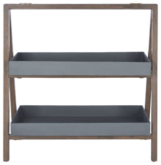 Safavieh Danser Patio Shelf, Dark Walnut/Grey