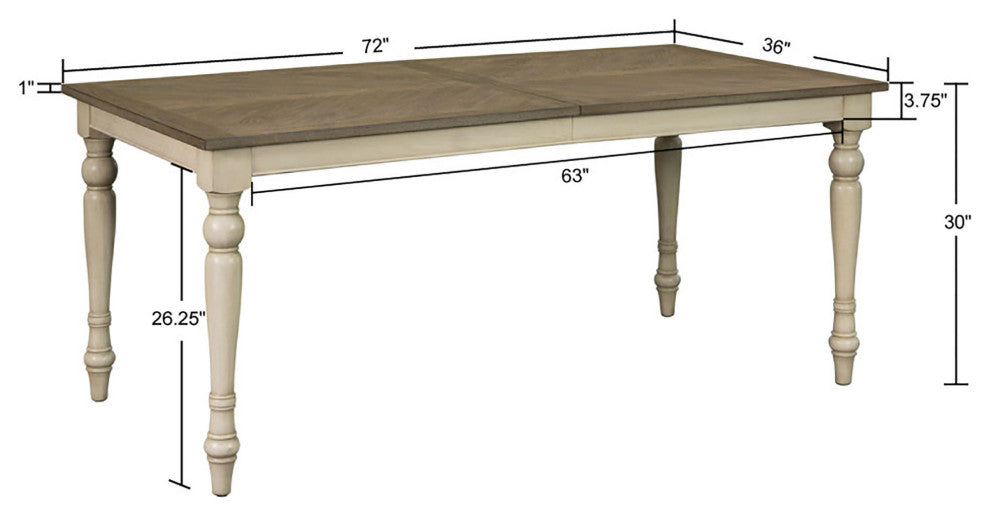Martha Stewart Fiona Farmhouse Oak Veneer, Dining Table