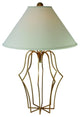 Contemporary Iron Gold Open Cage Table Lamp, Metal Modern Sculpted