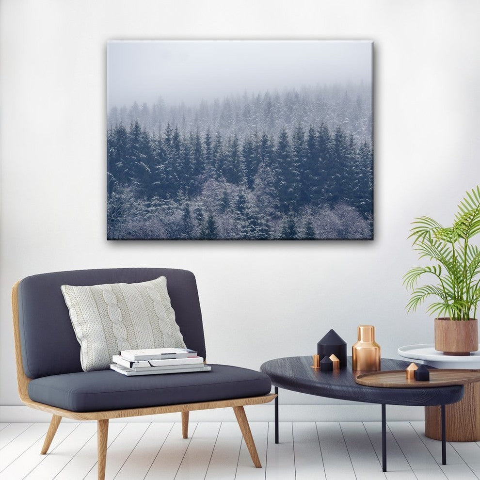 Frozen Trees'' Canvas Wall Decor