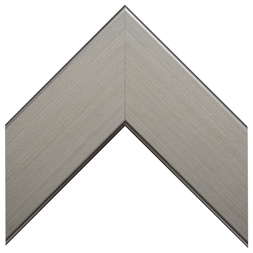 Pendleton Framed Wall Mirror, Nickel, 28" X 60"