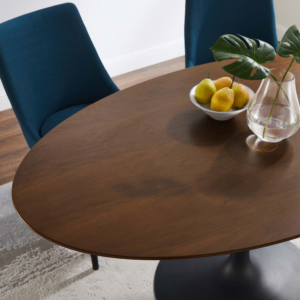 Black Walnut Lippa 60" Oval Walnut Dining Table