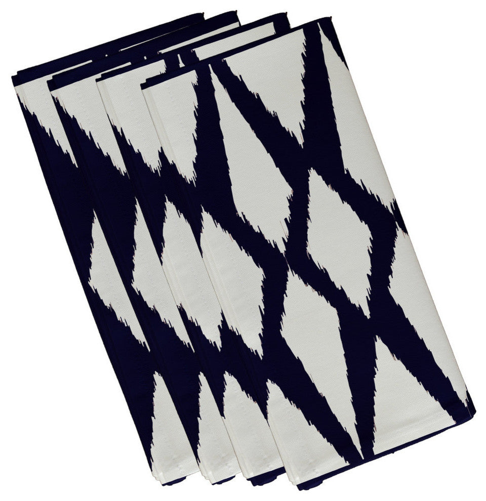 Geometric Decorative Napkin, Spring Navy, Set of 4