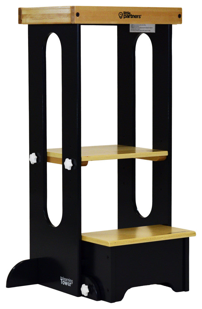 Little Partners Explore ''N Store Learning Tower, Charcoal/Natural Platform