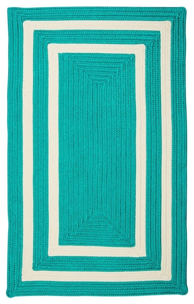 Colonial Mills La Playa PY51 Aqua Indoor/Outdoor Area Rug, Rectangular 2'x12'